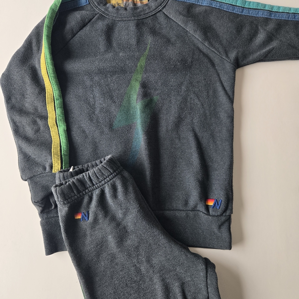 Avia Gray Sweatshirt with Yellow Accent